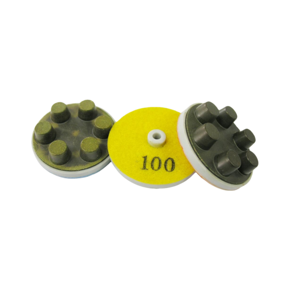 Six dot polishing pads for dry  concrete