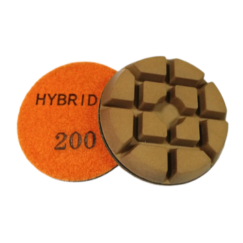 Hybride polishing pads for concrete floor