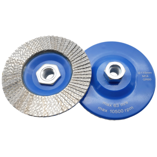 Electroplated diamond flap disc for stone grinding