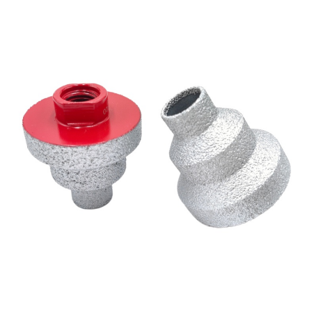 Vacuum brazed stepped diamond core drill bit